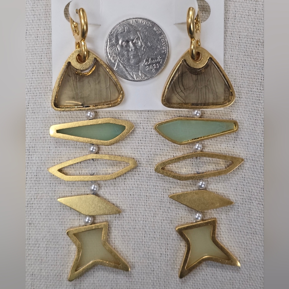 Tory Burch Resin Fish Drop Earrings - Picture 5 of 6